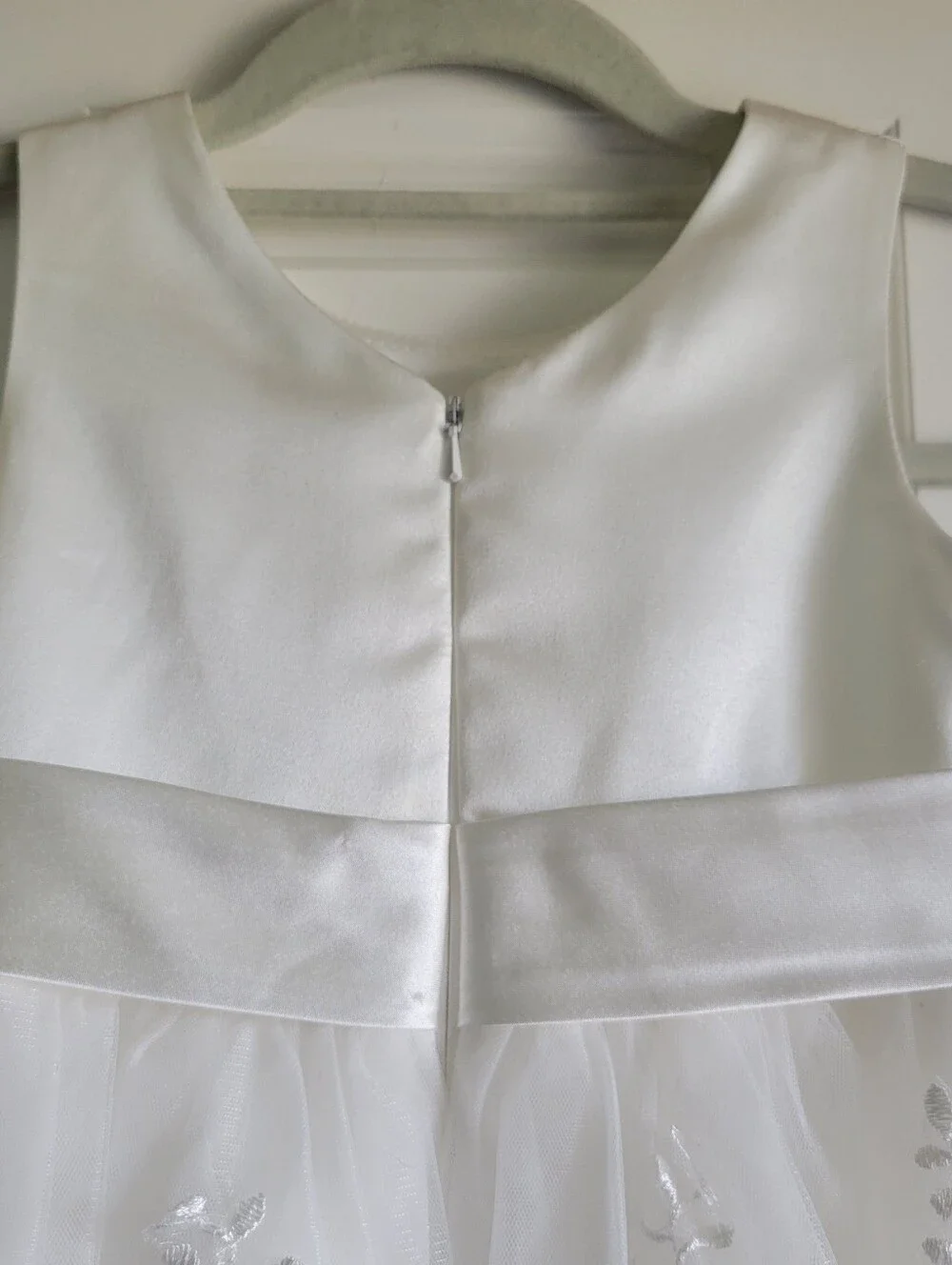 Ivory White Lace Dress Girls Size 5 First Communion Flower Girl - Picture 9 of 16